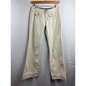Periscope Womens Beige Cotton Flare Pants Size 3